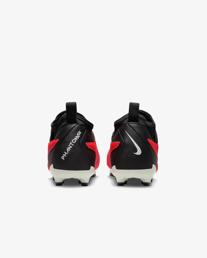 Nike Junior Phantom GX Academy DF FG/MG Soccer Cleat - Bright Crimson/ Black-White