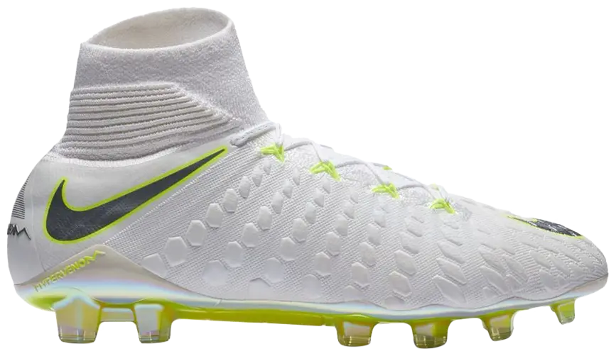 Hypervenom 3 Elite DF FG - White/ Chrome-Volt