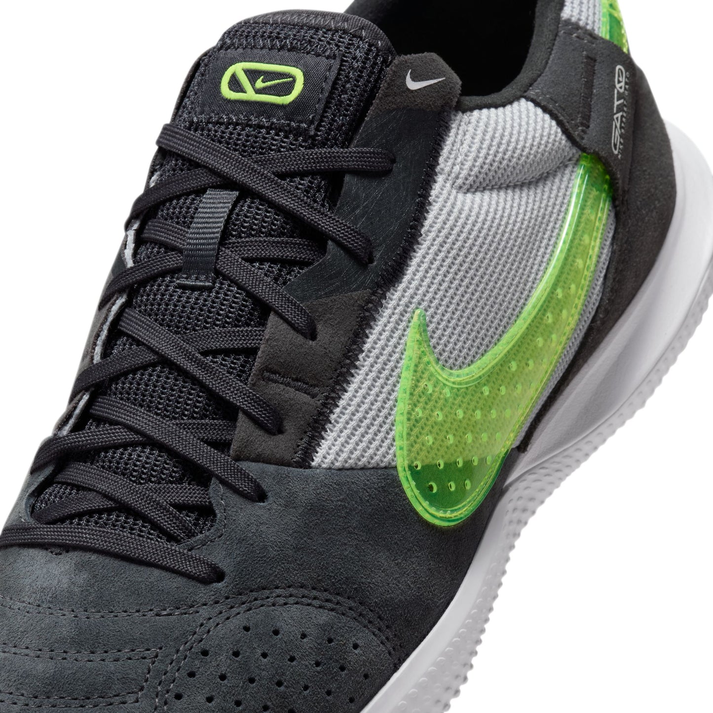 Nike StreetGato Indoor Soccer Shoe- Black/ Volt