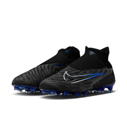 Nike Phantom GX Elite DF FG Firm Ground Soccer Cleats - Black/Chrome/HyperRoyal