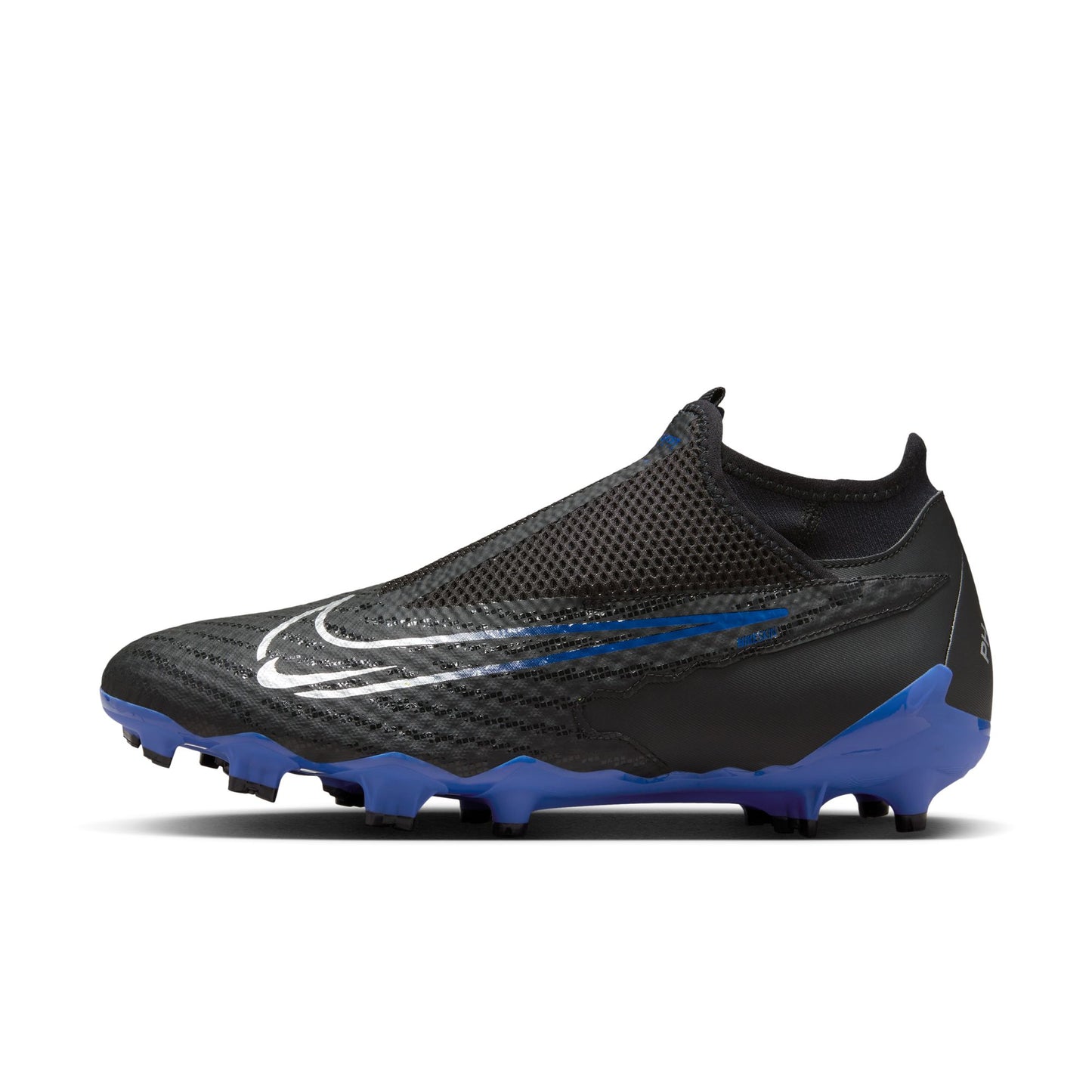 Nike Phantom GX Academy DF MG Multi Ground Soccer Cleats-Black/Chrome-Hyper Royal