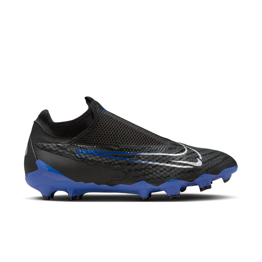 Nike Phantom GX Academy DF MG Multi Ground Soccer Cleats-Black/Chrome-Hyper Royal