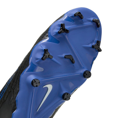 Nike Phantom GX Academy DF MG Multi Ground Soccer Cleats-Black/Chrome-Hyper Royal