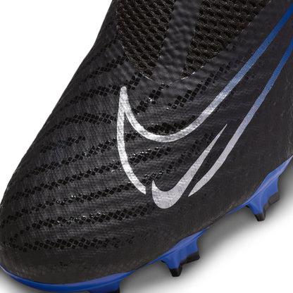 Nike Phantom GX Academy DF MG Multi Ground Soccer Cleats-Black/Chrome-Hyper Royal