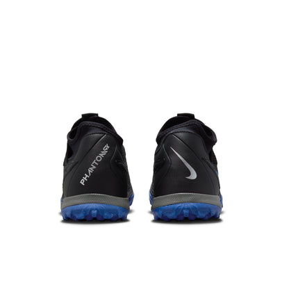 Nike Phantom GX Academy Turf Soccer Shoes -Black/Chrome-Hyper Royal