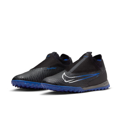 Nike Phantom GX Academy Turf Soccer Shoes -Black/Chrome-Hyper Royal