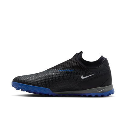 Nike Phantom GX Academy Turf Soccer Shoes -Black/Chrome-Hyper Royal