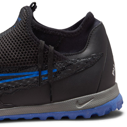 Nike Phantom GX Academy Turf Soccer Shoes -Black/Chrome-Hyper Royal