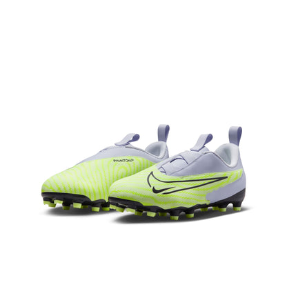 Nike Junior Phantom GX Academy FG/MG Firm Ground Soccer Cleats - Grey/Volt/Grape