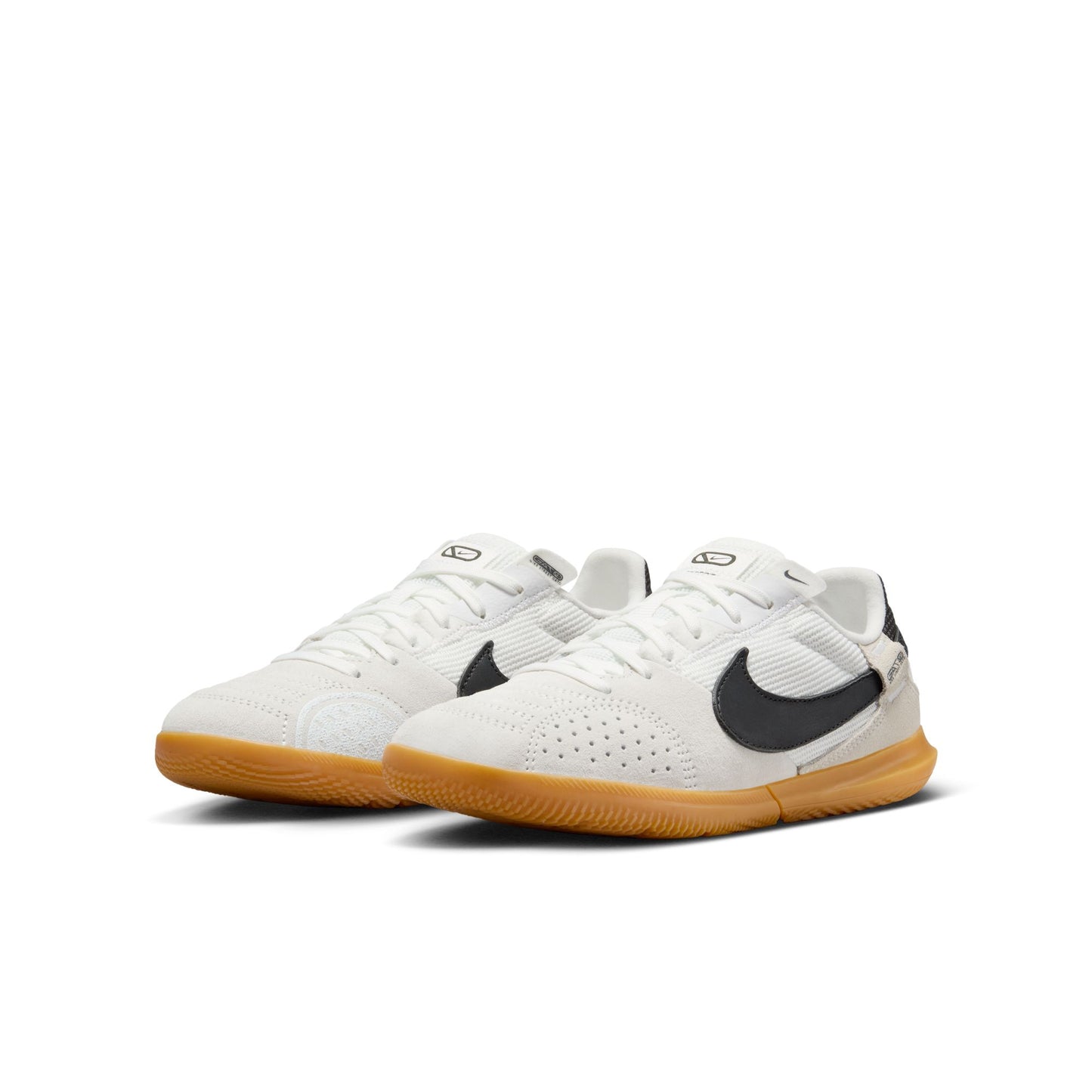 Nike JR Streetgato France Indoor Soccer Shoes  - Summit White/ Night Forest