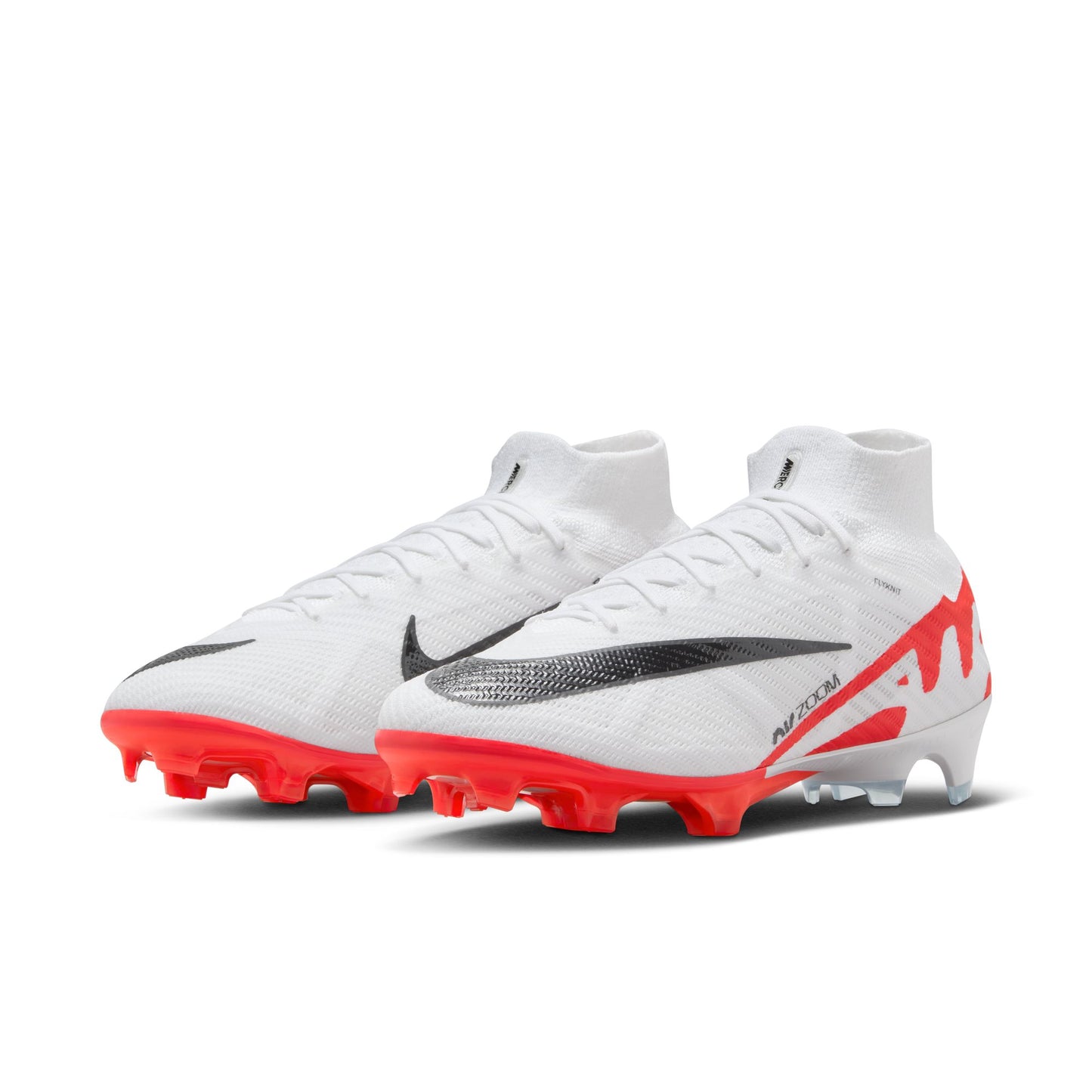 Nike Air Zoom Mercurial Superfly 9 Elite FG Firm Ground Soccer Cleat - Bright Crimson/ White-Black