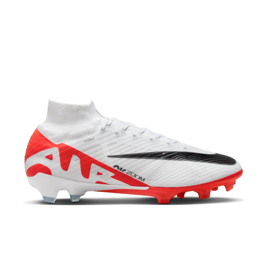 Nike Air Zoom Mercurial Superfly 9 Elite FG Firm Ground Soccer Cleat - Bright Crimson/ White-Black