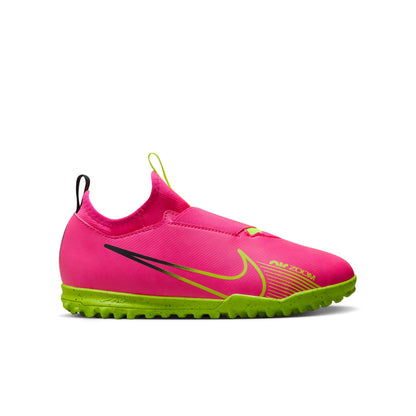 Nike Junior Zoom Vapor 15 Academy TF Turf Shoes - Pink Blast/Volt Gridiron