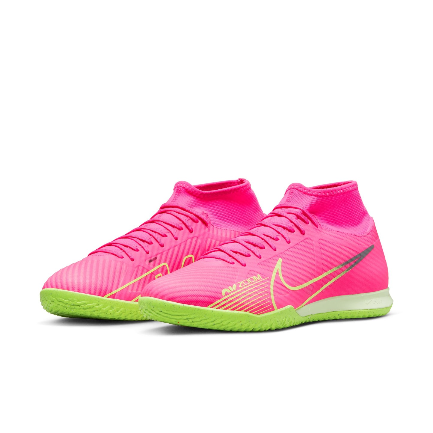 Nike Zoom Mercurial Superfly 9 Academy IC Indoor Soccer Shoes- PinkBlast/Volt