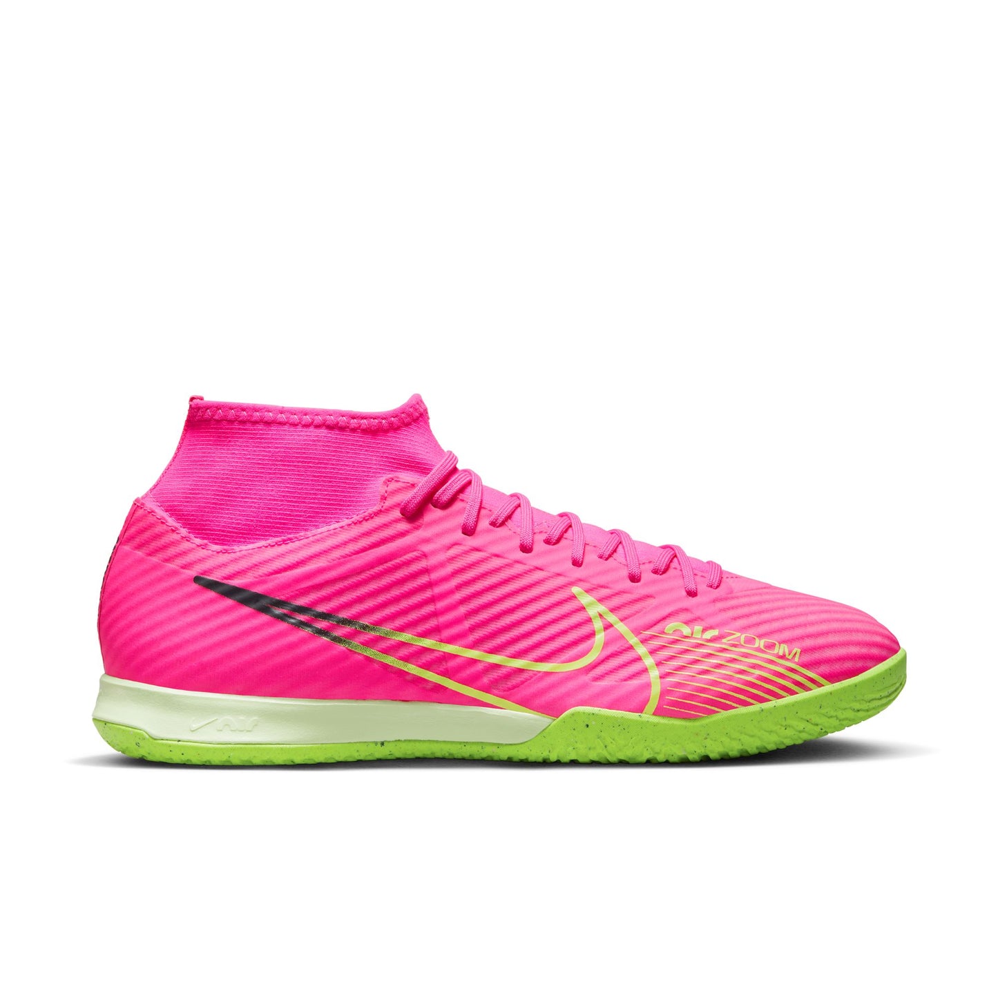 Nike Zoom Mercurial Superfly 9 Academy IC Indoor Soccer Shoes- PinkBlast/Volt