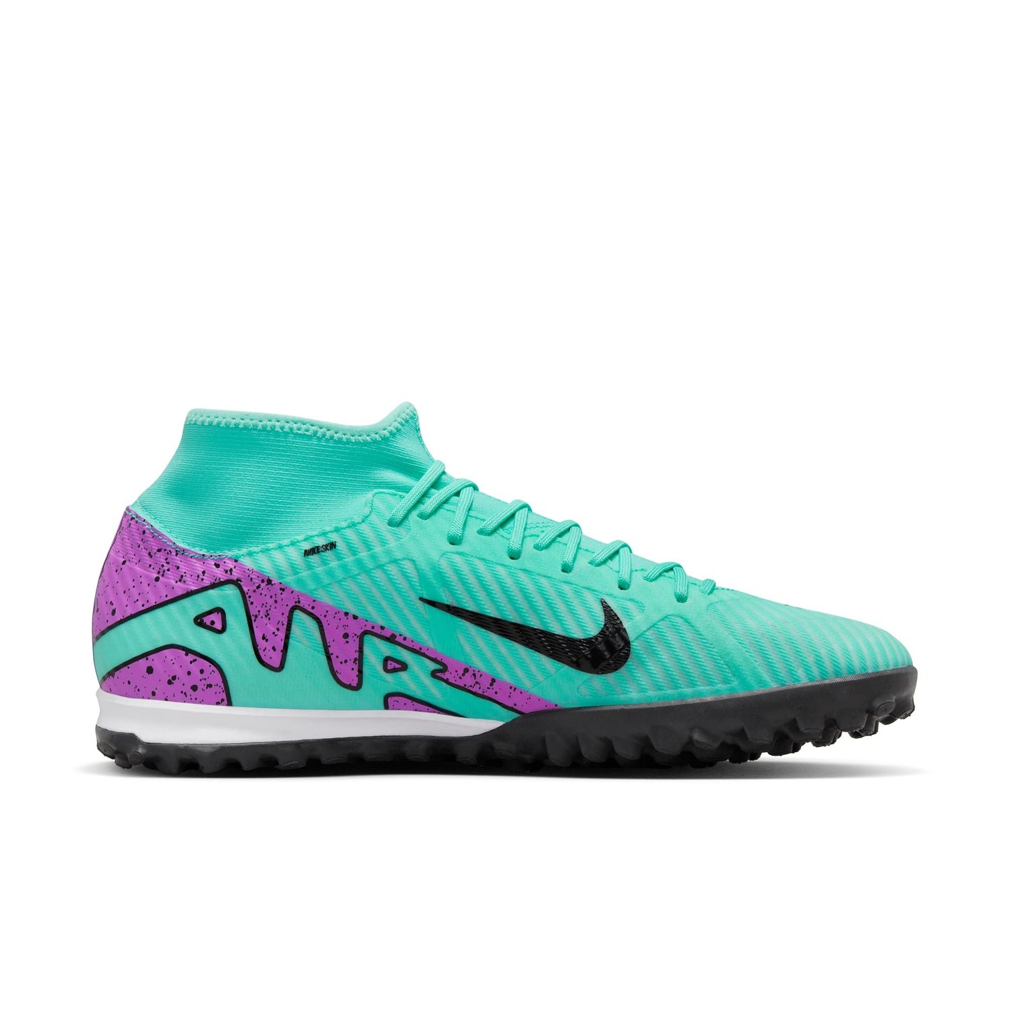 Nike Air Zoom Mercurial Superfly 9 Academy TF Turf Soccer Shoe - Hyper Turq/Fuchsia Dream-Black