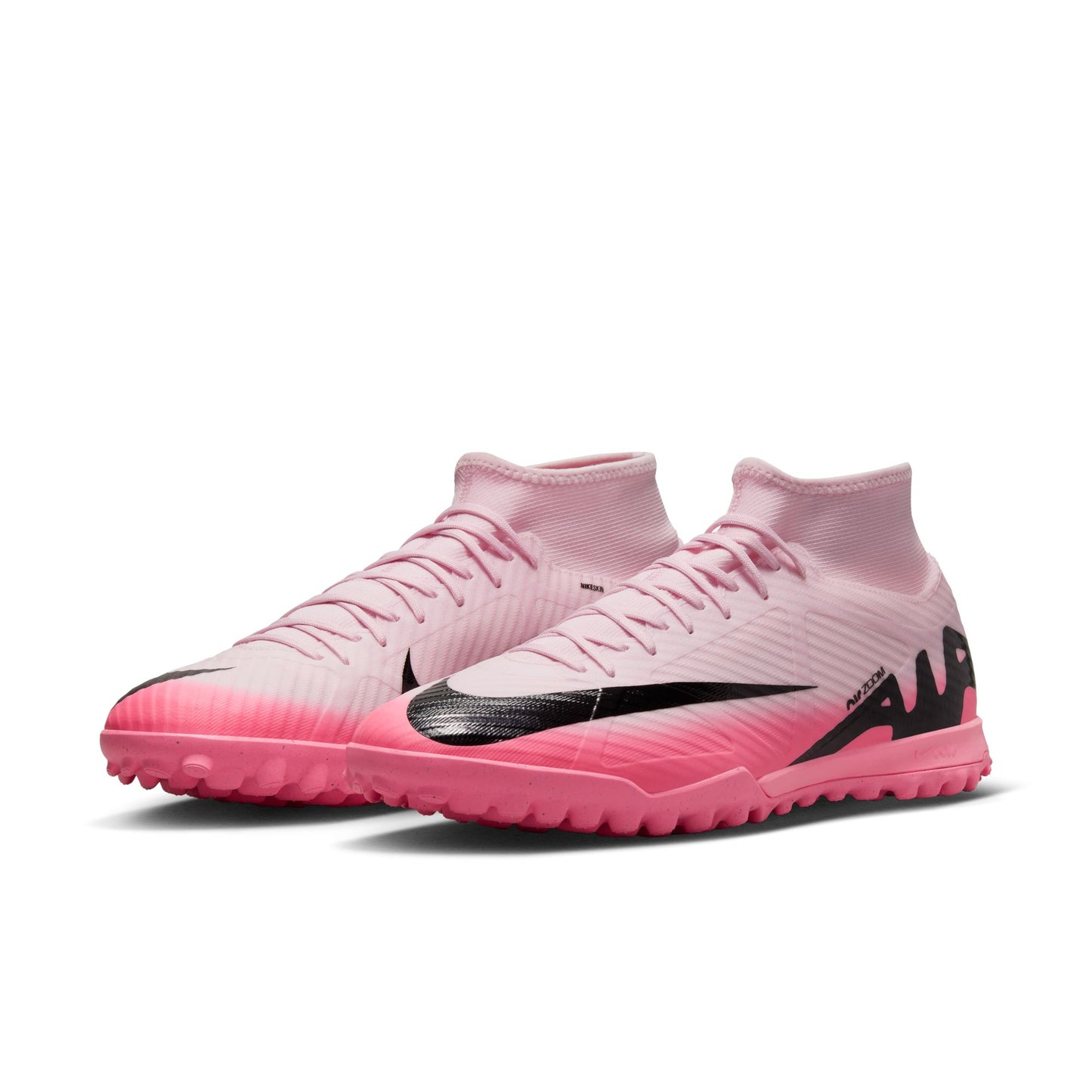 Nike Air Zoom Mercurial Superfly 9 Academy TF Turf Soccer Shoe - Pink Foam/ Black Rose Mousse