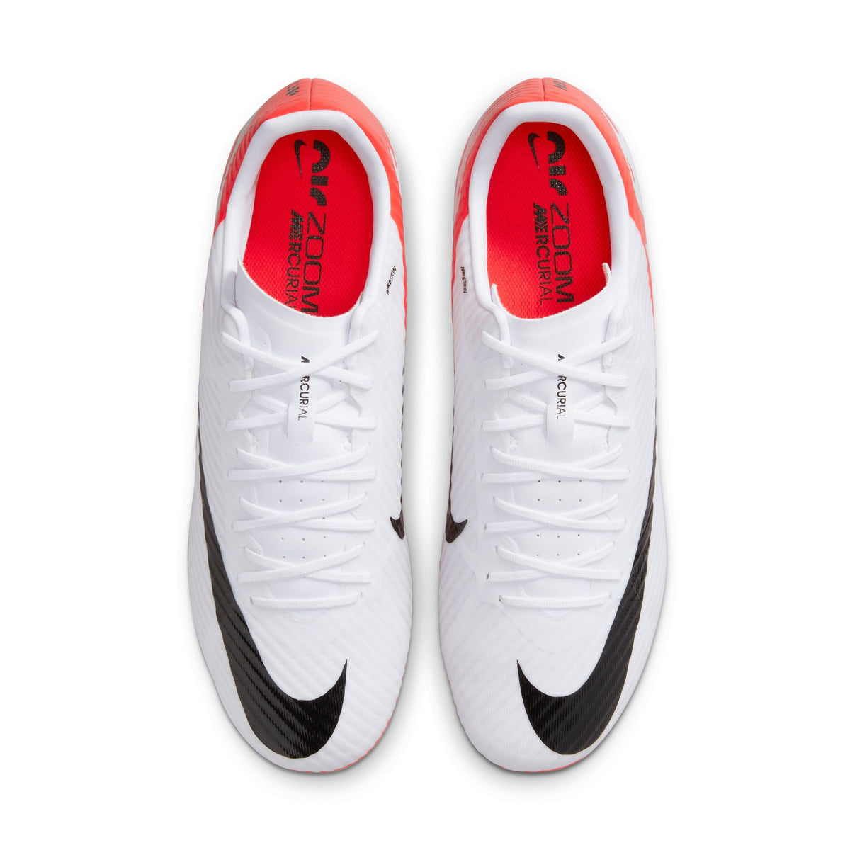 Nike Air Zoom Mercurial Vapor 15 Academy FG/MG Soccer Cleat - White/Bright Crimson/Black