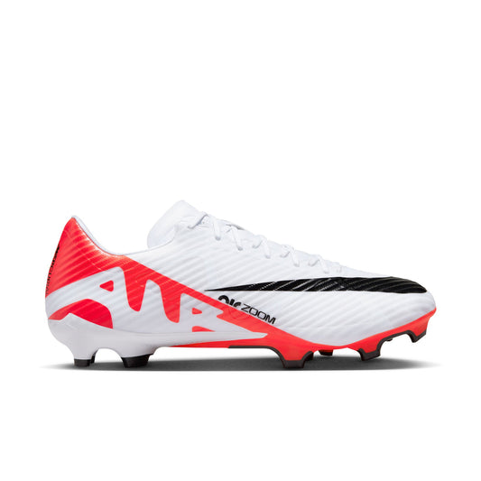 Nike Air Zoom Mercurial Vapor 15 Academy FG/MG Soccer Cleat - White/Bright Crimson/Black