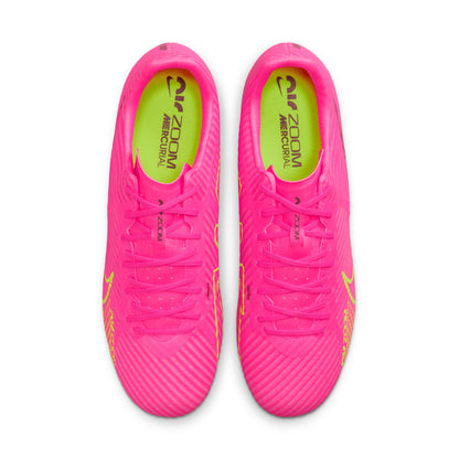 Nike Zoom Mercurial Vapor 15 Academy FG/MG Firm Ground Soccer Cleat - Pink/Yellow/Dark Grey