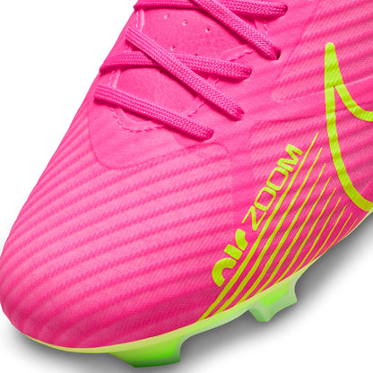 Nike Zoom Mercurial Vapor 15 Academy FG/MG Firm Ground Soccer Cleat - Pink/Yellow/Dark Grey