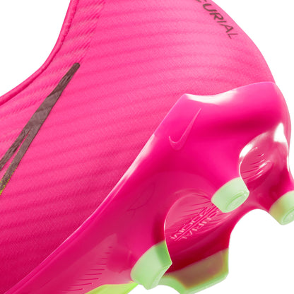 Nike Zoom Mercurial Vapor 15 Academy FG/MG Firm Ground Soccer Cleat - Pink/Yellow/Dark Grey