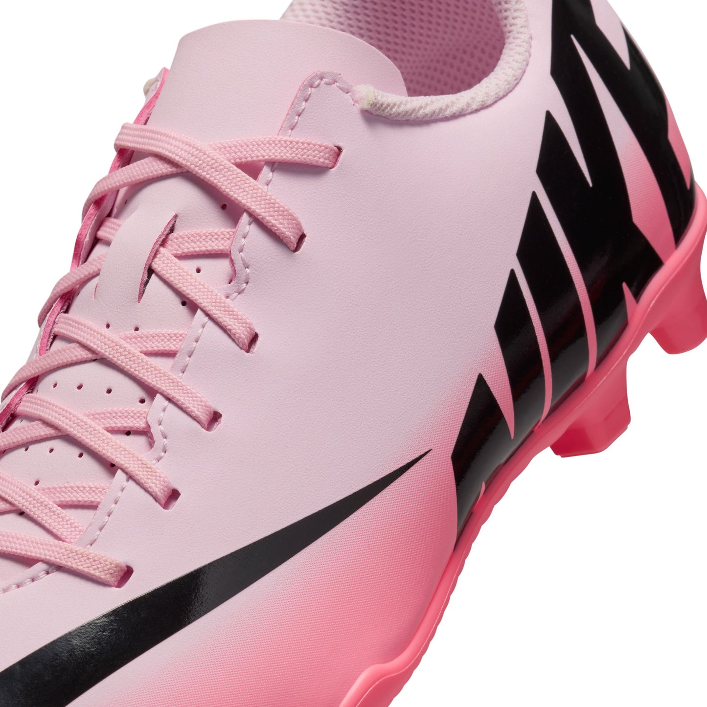 Nike Junior. Mercurial Vapor 15 Club Firm Ground/MultiGround Soccer Cleats- Pink Foam/Black