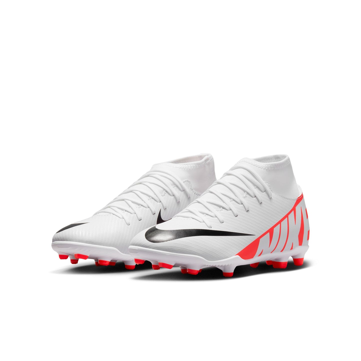 Nike Junior Zoom Superfly 9 Club FG/MG Firm Ground Cleats - Bright Crimson/ White-Black