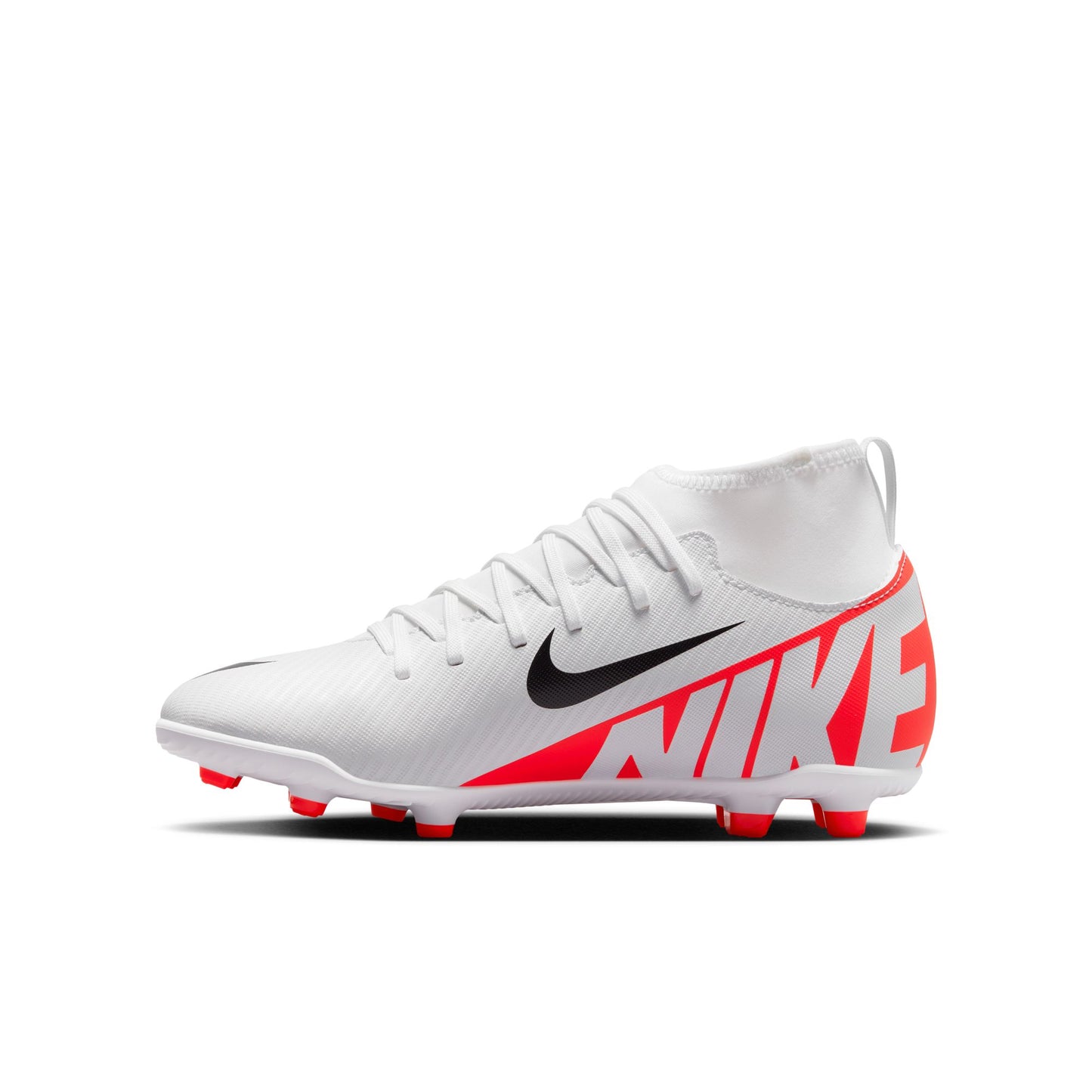 Nike Junior Zoom Superfly 9 Club FG/MG Firm Ground Cleats - Bright Crimson/ White-Black