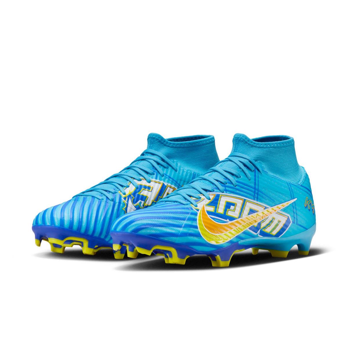 Nike Zoom Mercurial Superfly 9 Academy KM FG/MG Firm-Ground Soccer Cleats - Baltic Blue/White