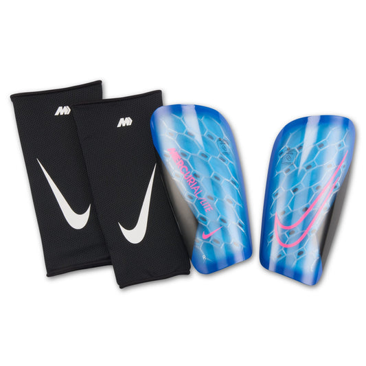 Nike Mercurial Lite Shinguards-RACER BLUE/BLACK/PINK BLAST