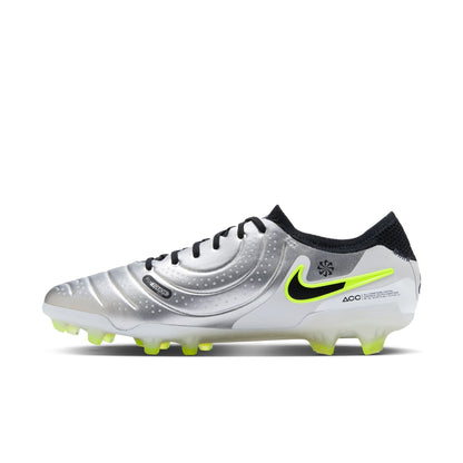 Nike Tiempo Legend 10 Elite FG Firm Ground Soccer Cleats - Metallic Silver/ Black Volt