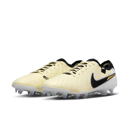 Nike Tiempo Legend 10 Elite FG Firm Ground Soccer Cleat - Lemonade/ Black- Metallic Gold