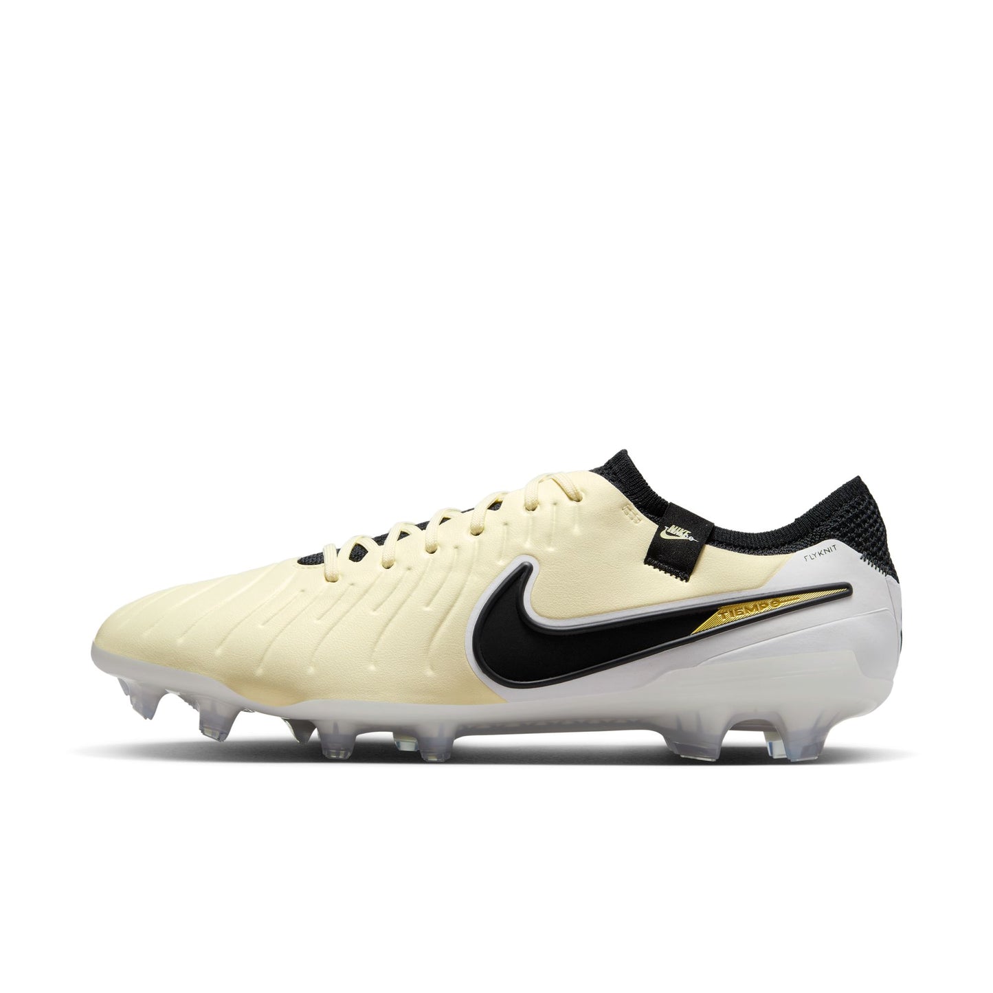 Nike Tiempo Legend 10 Elite FG Firm Ground Soccer Cleat - Lemonade/ Black- Metallic Gold