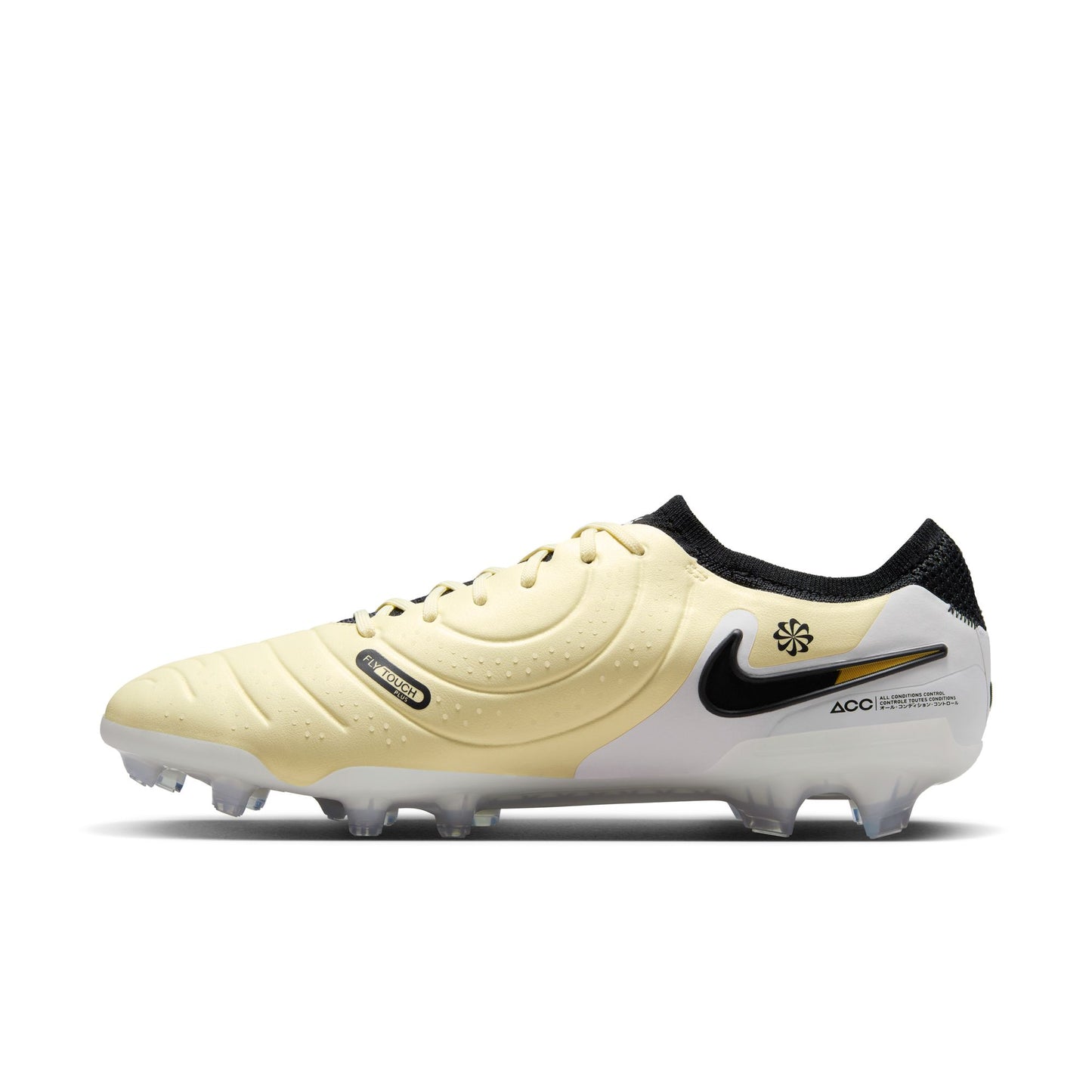 Nike Tiempo Legend 10 Elite FG Firm Ground Soccer Cleat - Lemonade/ Black- Metallic Gold