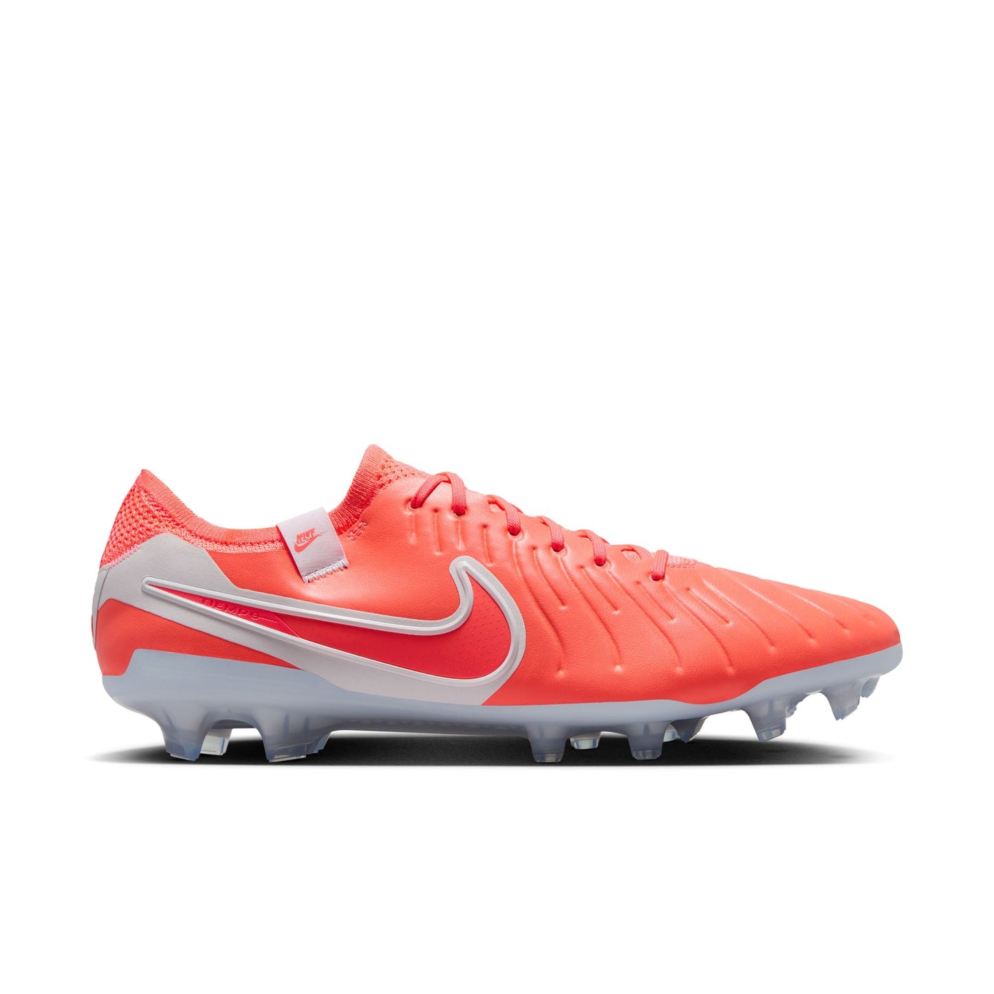 Nike Tiempo Legend 10 Elite FG Firm Ground Soccer Cleats - Hot Lava/ White