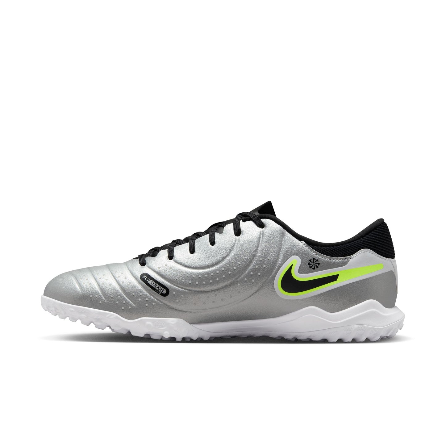 Nike Tiempo Legend 10 Academy TF Artificial Turf Soccer Shoe - Metallic Siver/ Black Volt