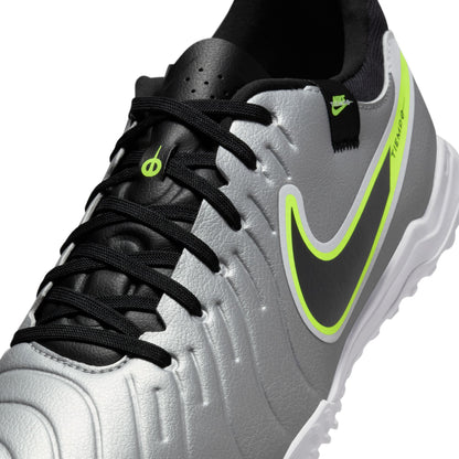 Nike Tiempo Legend 10 Academy TF Artificial Turf Soccer Shoe - Metallic Siver/ Black Volt