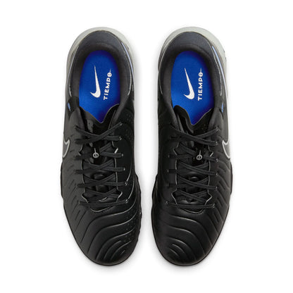 Nike Tiempo Legend 10 Academy TF Artificial Turf Soccer Shoe - Black/ Chrome- Hyper Royal