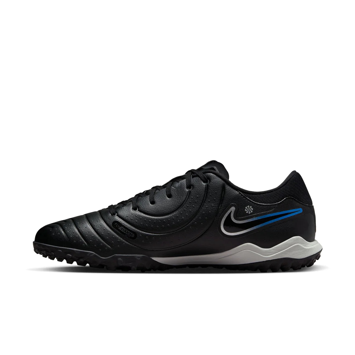Nike Tiempo Legend 10 Academy TF Artificial Turf Soccer Shoe - Black/ Chrome- Hyper Royal