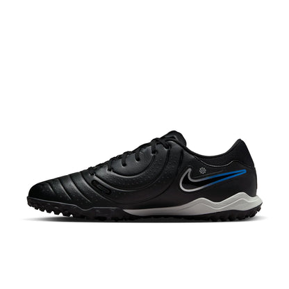 Nike Tiempo Legend 10 Academy TF Artificial Turf Soccer Shoe - Black/ Chrome- Hyper Royal