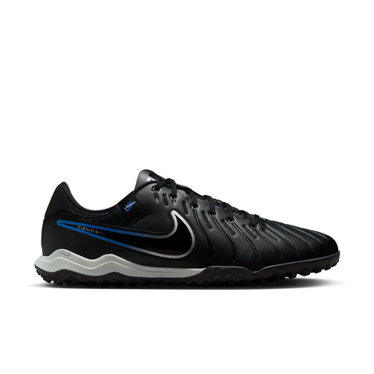 Nike Tiempo Legend 10 Academy TF Artificial Turf Soccer Shoe - Black/ Chrome- Hyper Royal