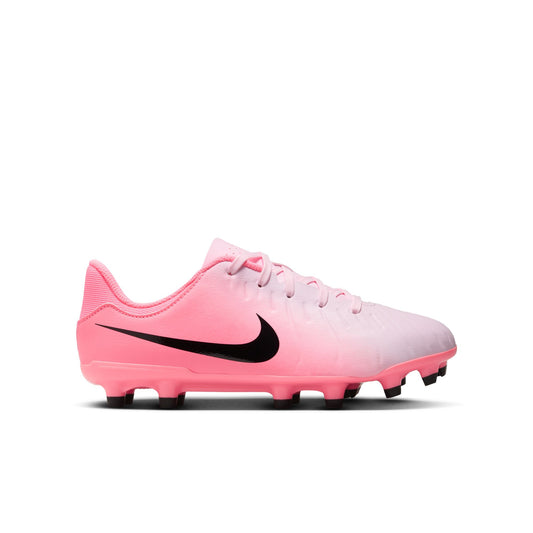 Nike Junior Tiempo Legend 10 Academy FG/MG Soccer Cleat - Pink Foam/ Black Rose Mousse