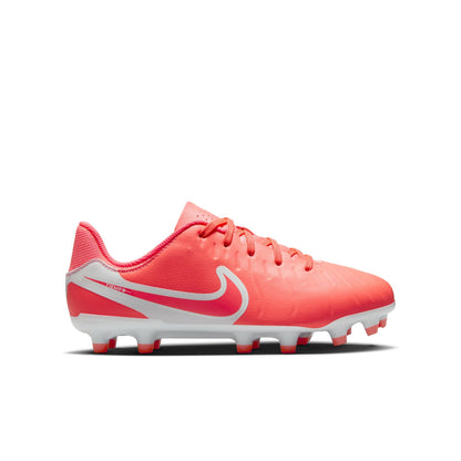 Nike Junior Tiempo Legend 10 Academy FG Firm Ground Soccer Shoes -Hot Lava/White