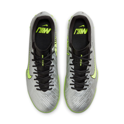 Nike Zoom Mercurial Vapor 15 Academy XXV TF Turf Soccer Shoes - MetallicSilve/Volt/Black