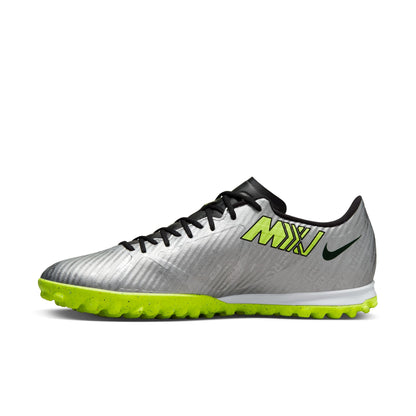 Nike Zoom Mercurial Vapor 15 Academy XXV TF Turf Soccer Shoes - MetallicSilve/Volt/Black