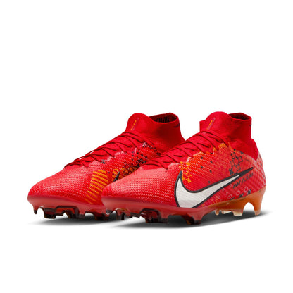 Nike Air Zoom Mercurial Superfly 9 Elite MDS FG Firm Ground Soccer Cleat - Light Crimson/Bright Mandarin/Black/Pale Ivory