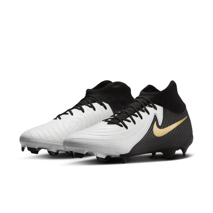 Nike Phantom Luna II Academy FG Firm Ground Soccer Cleat - White/Black/Metallic Gold Coin