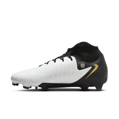 Nike Phantom Luna II Academy FG Firm Ground Soccer Cleat - White/Black/Metallic Gold Coin