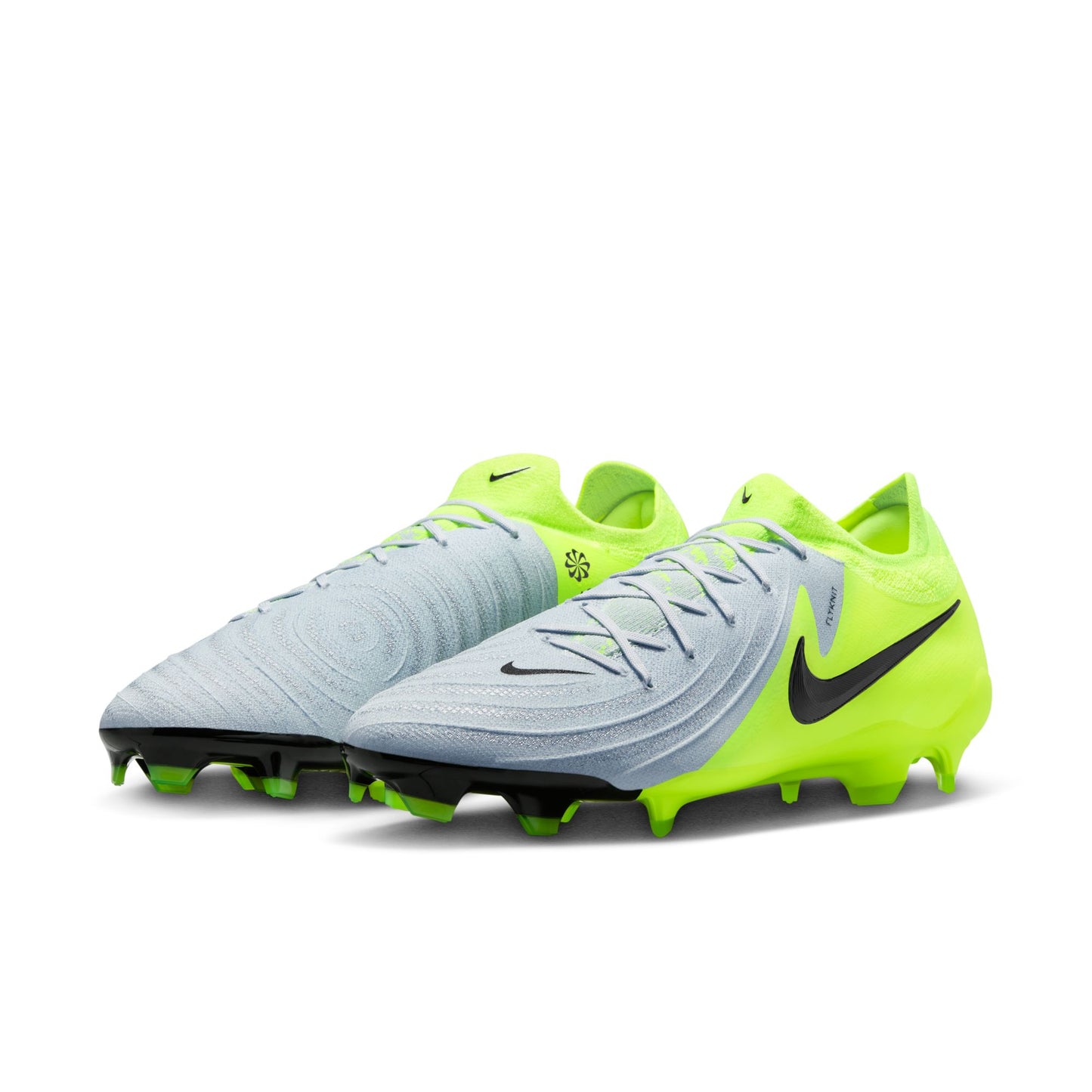 Nike Phantom GX II Pro FG Firm Ground Soccer Cleat - Metallic Silver/ Black Volt